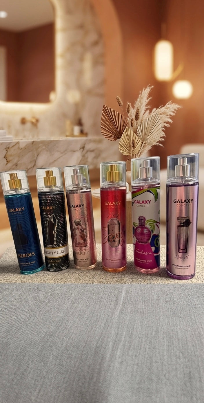 Pack de 12 Colonias Galaxy Concept 8.5 fl oz/240ml – Aromas Variados según disponibilidad.