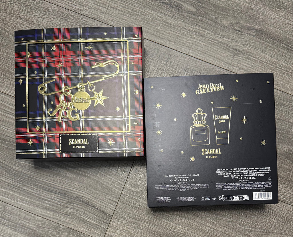 Gift set Le Scandal Le Parfum Eau de Parfum 100 ml / 3,4 fl. oz + Gel de Ducha 75 ml Para Hombres de Jean Paul Gaultier